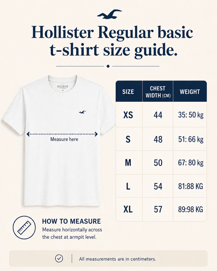 Cotton Hollister badge Crew T-Shirt
