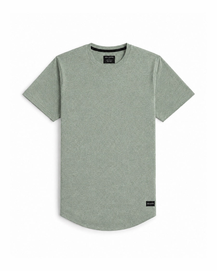 Hollister Longline Curved Hem T-Shirt