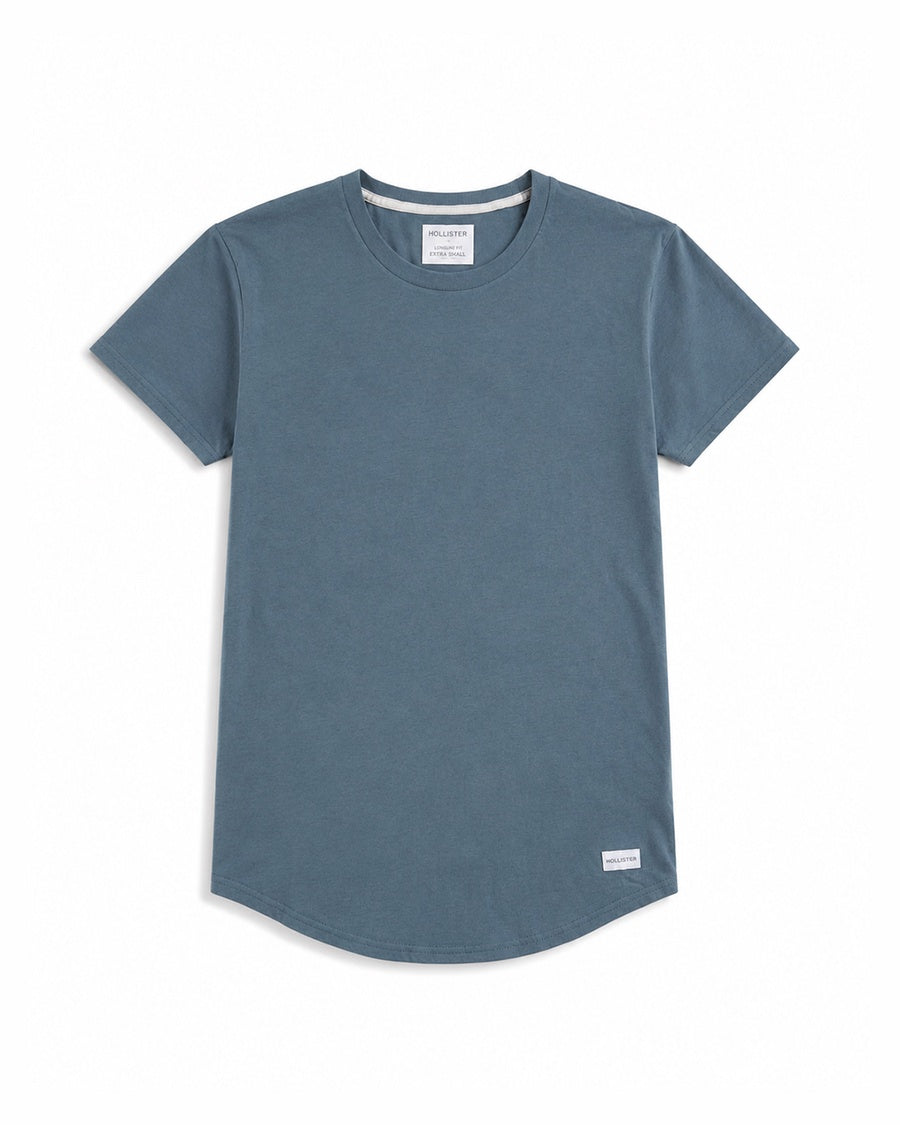 Hollister Longline Curved Hem T-Shirt