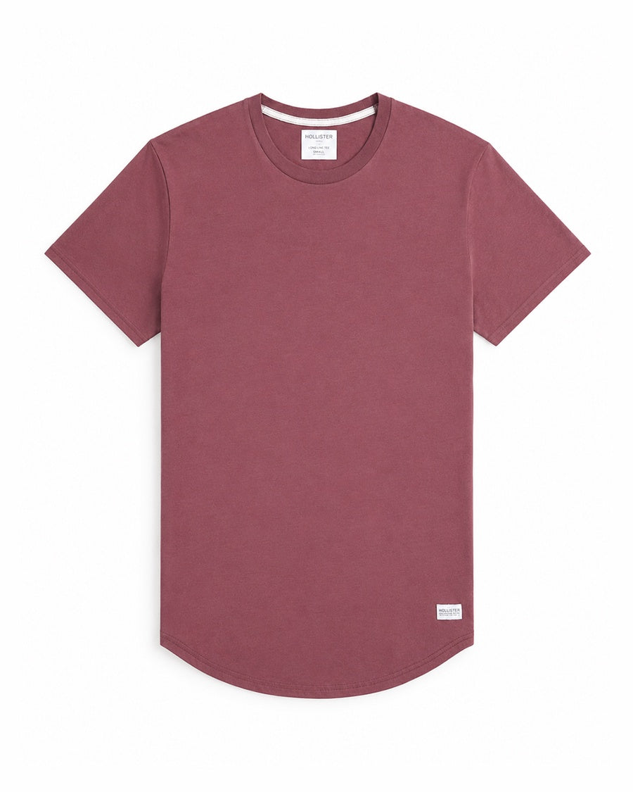 Hollister Longline Curved Hem T-Shirt