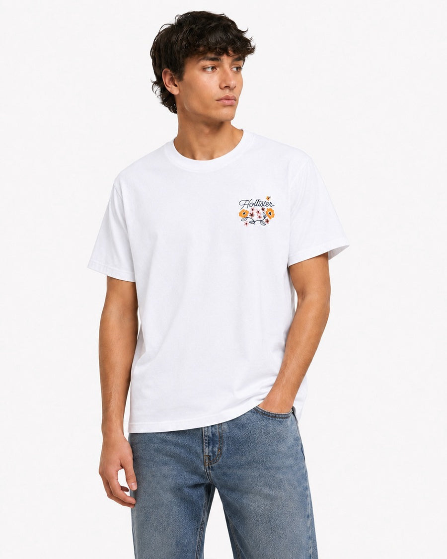 Hollister Graphic cotton Crew T-Shirt - Relaxed