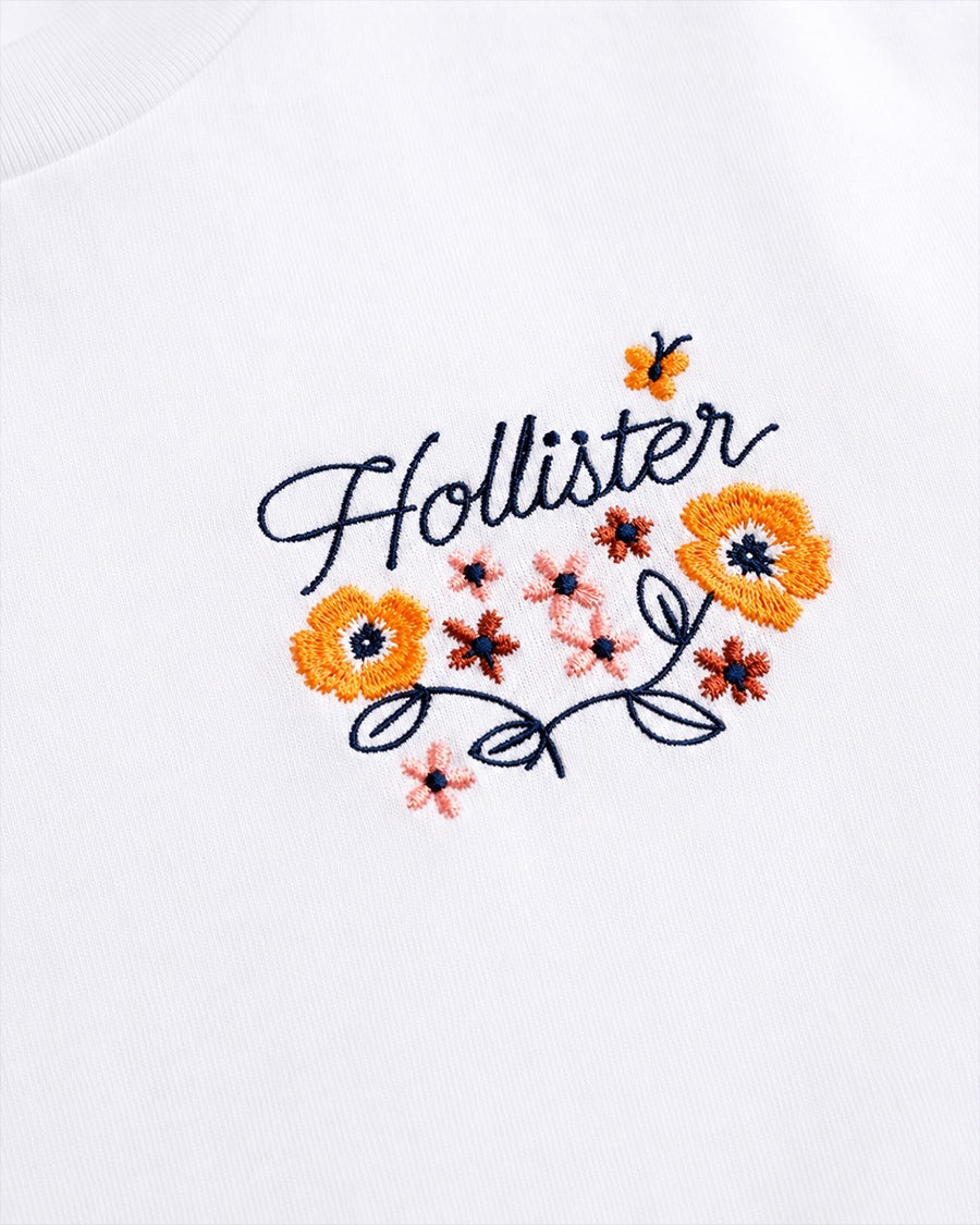 Hollister Graphic cotton Crew T-Shirt - Relaxed