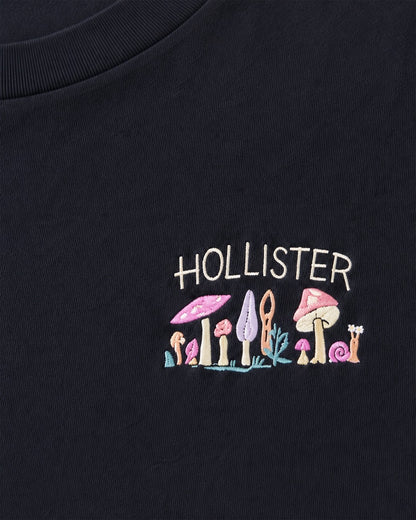 Hollister Graphic cotton Crew T-Shirt - Relaxed
