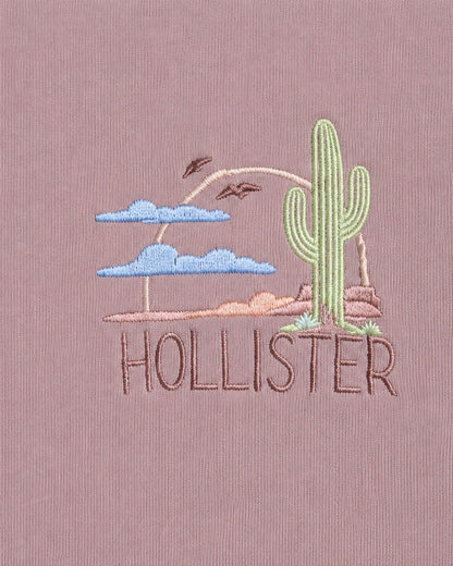 Hollister Graphic cotton Crew T-Shirt - Relaxed