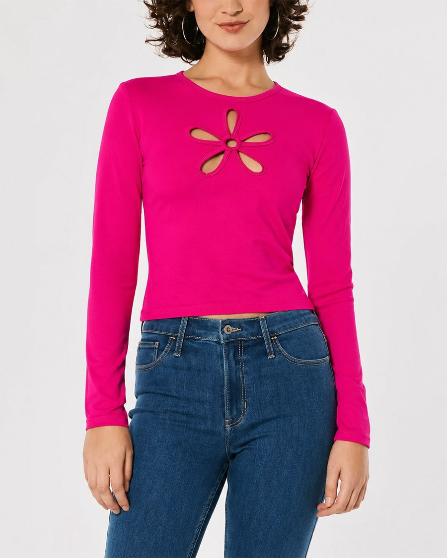Hollister Flower cut-out t-shirt