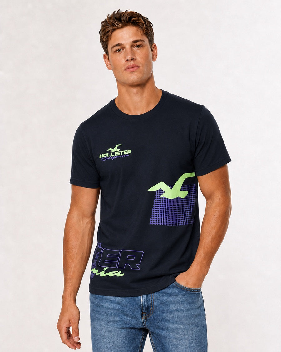 Hollister Graphic cotton Crew T-Shirt