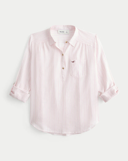 Hollister Easy popover cotton shirt
