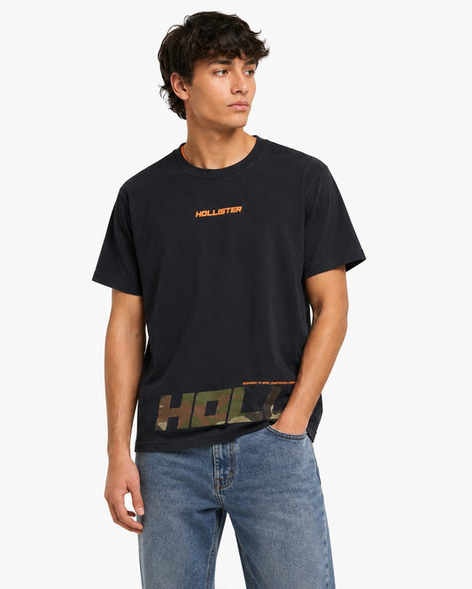 Hollister Graphic cotton Crew T-Shirt - Relaxed