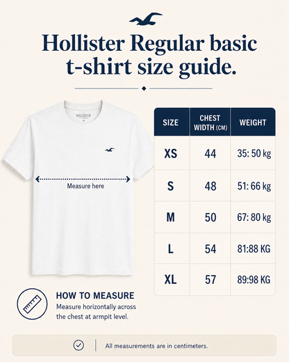Cotton Hollister badge Crew T-Shirt