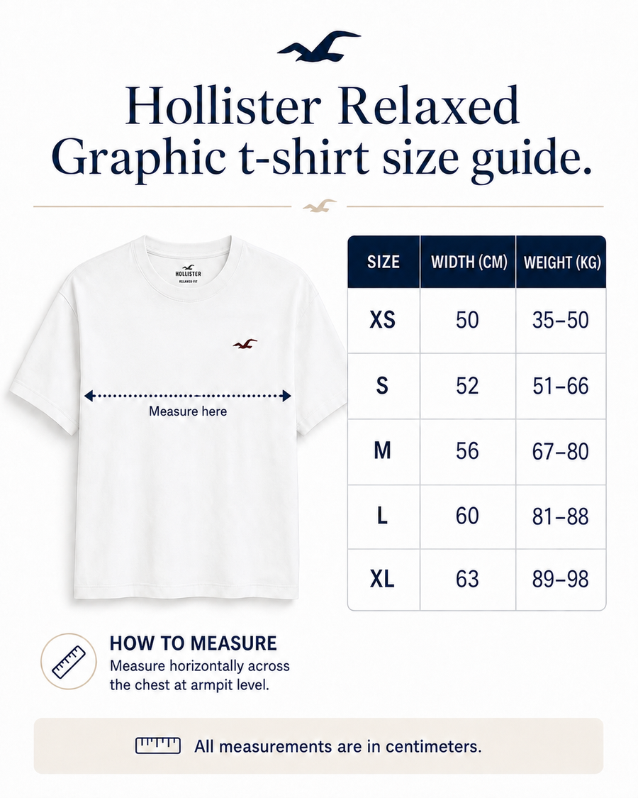 Hollister Graphic cotton Crew T-Shirt - Relaxed