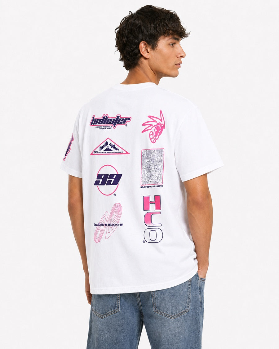 Hollister Graphic cotton Crew T-Shirt - Relaxed