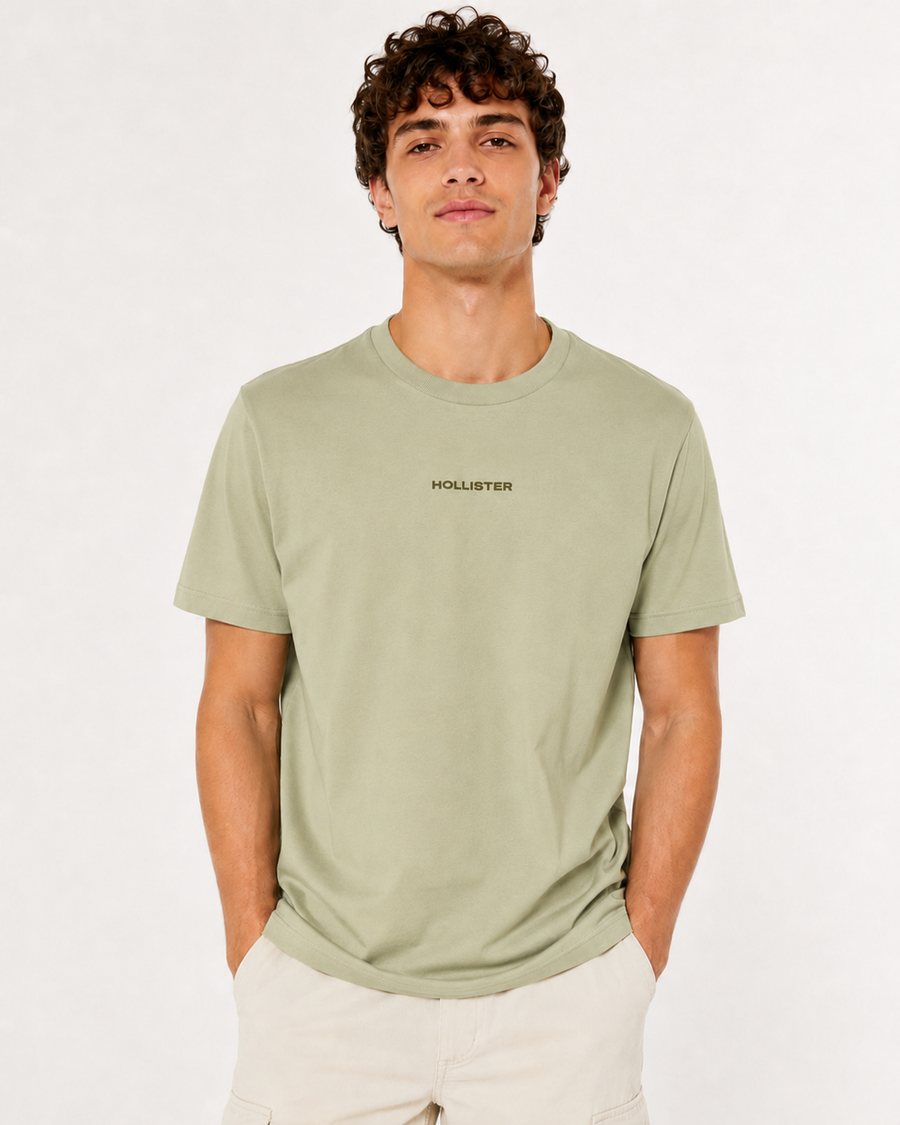 Hollister Graphic cotton Crew T-Shirt - Relaxed