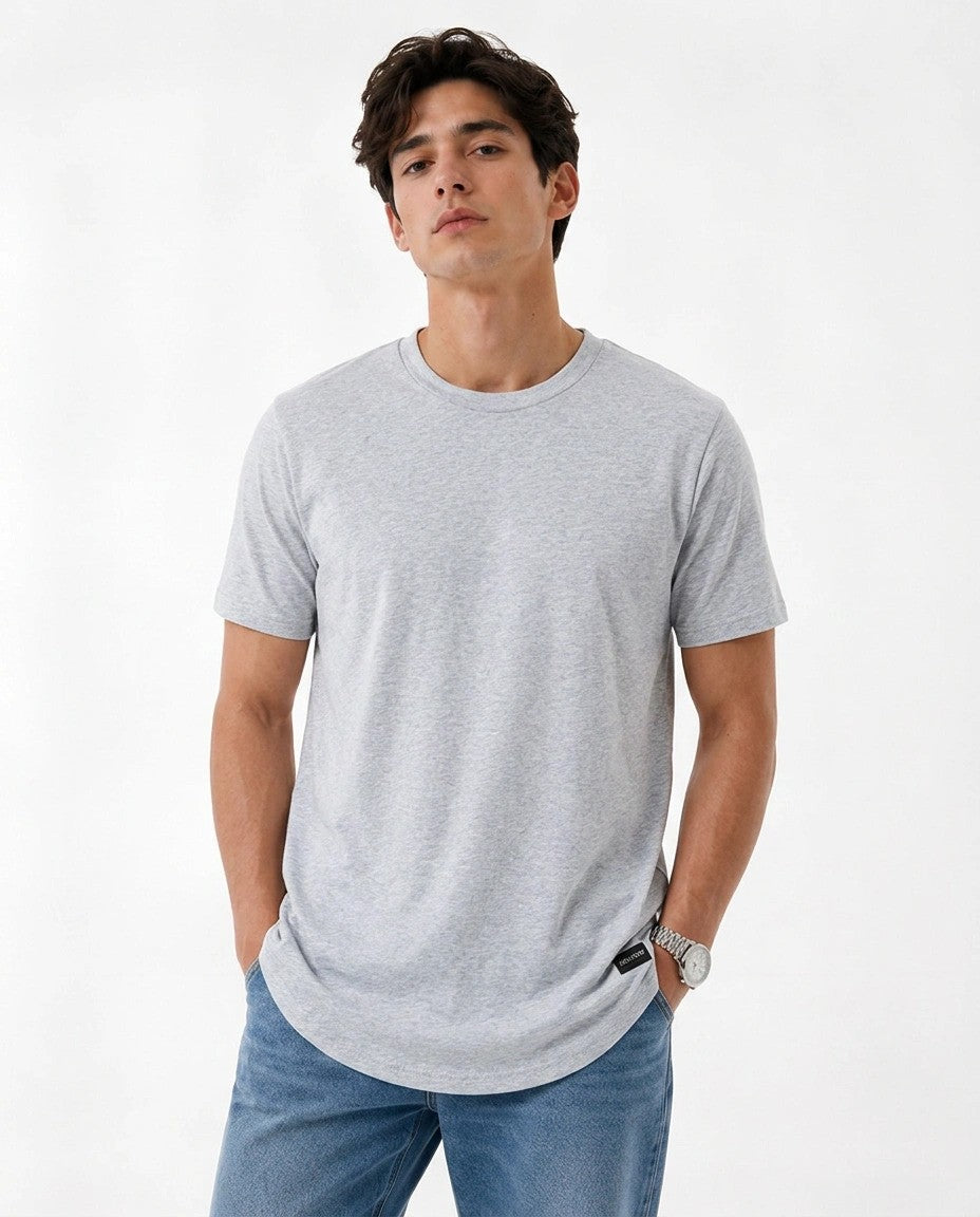 Hollister Longline Curved Hem T-Shirt