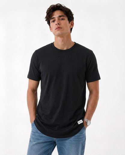 Hollister Longline Curved Hem T-Shirt
