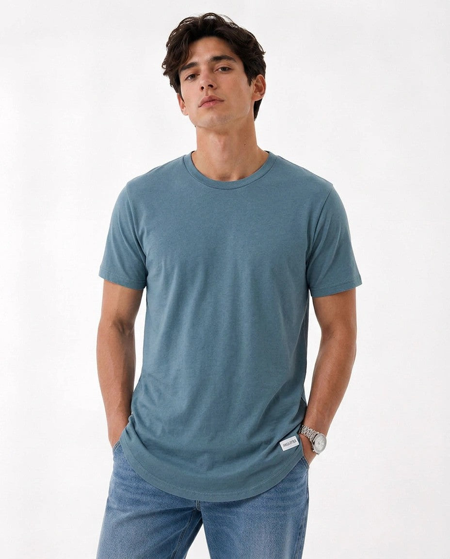 Hollister Longline Curved Hem T-Shirt