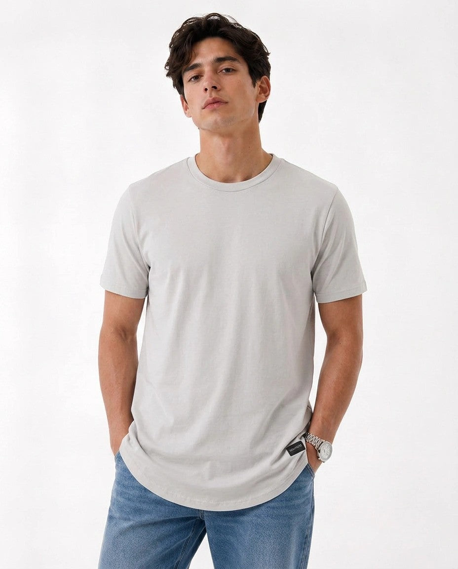 Hollister Longline Curved Hem T-Shirt