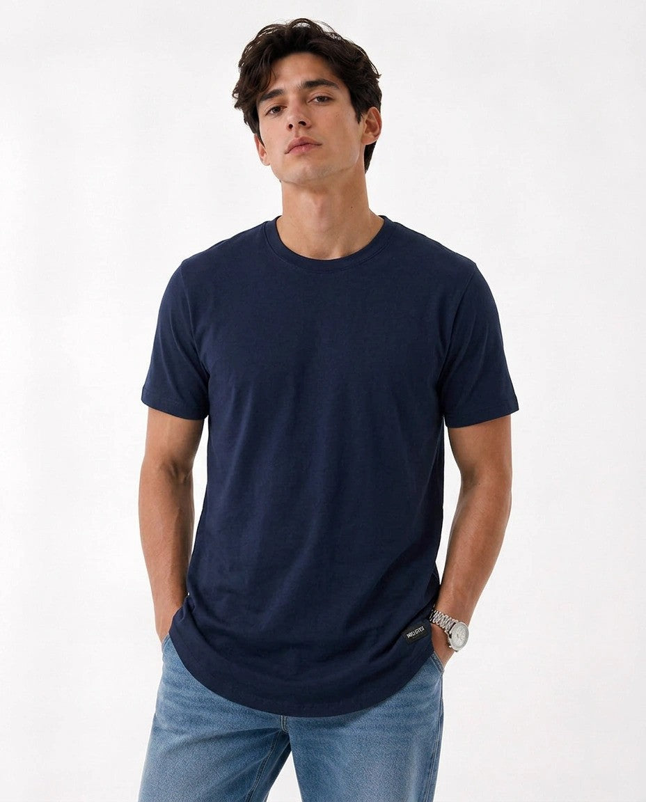 Hollister Longline Curved Hem T-Shirt