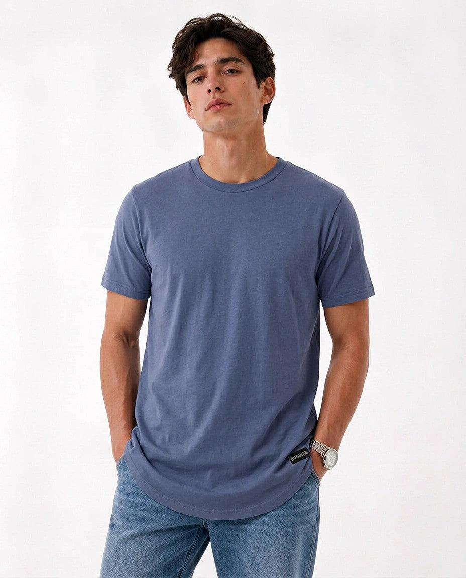 Hollister Longline Curved Hem T-Shirt