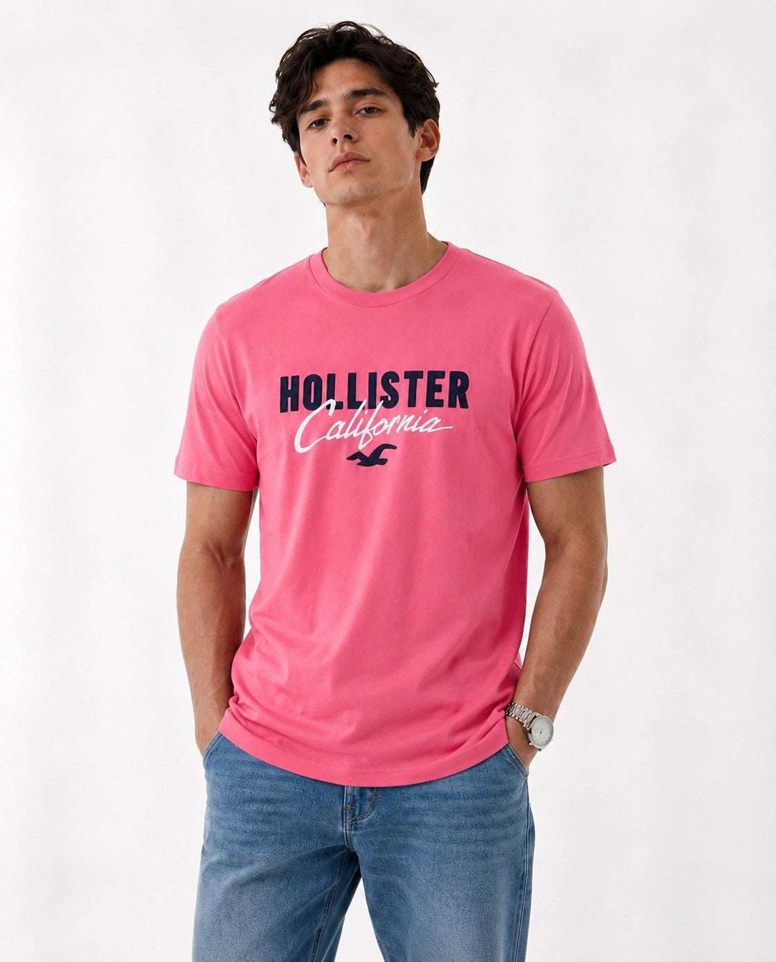 Hollister Graphic cotton Crew T-Shirt