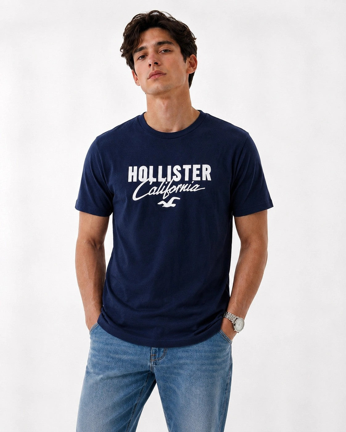 Hollister Graphic cotton Crew T-Shirt