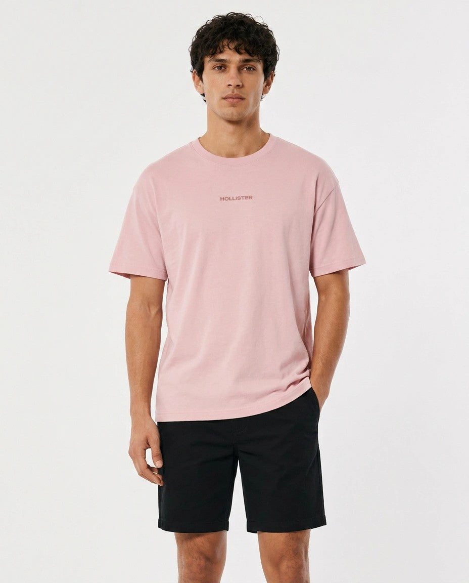 Hollister Graphic cotton Crew T-Shirt - Relaxed