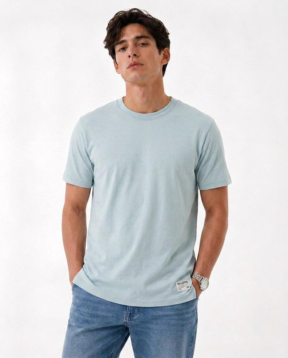 Relaxed Cooling Hollister Badge Crew T-Shirt