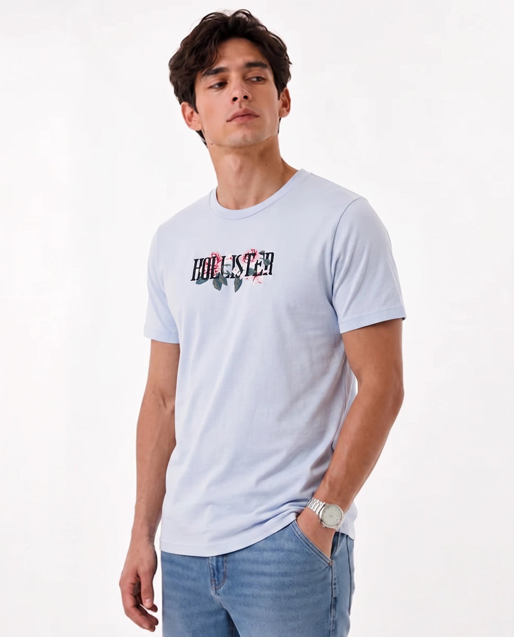 Hollister Graphic cotton Crew T-Shirt