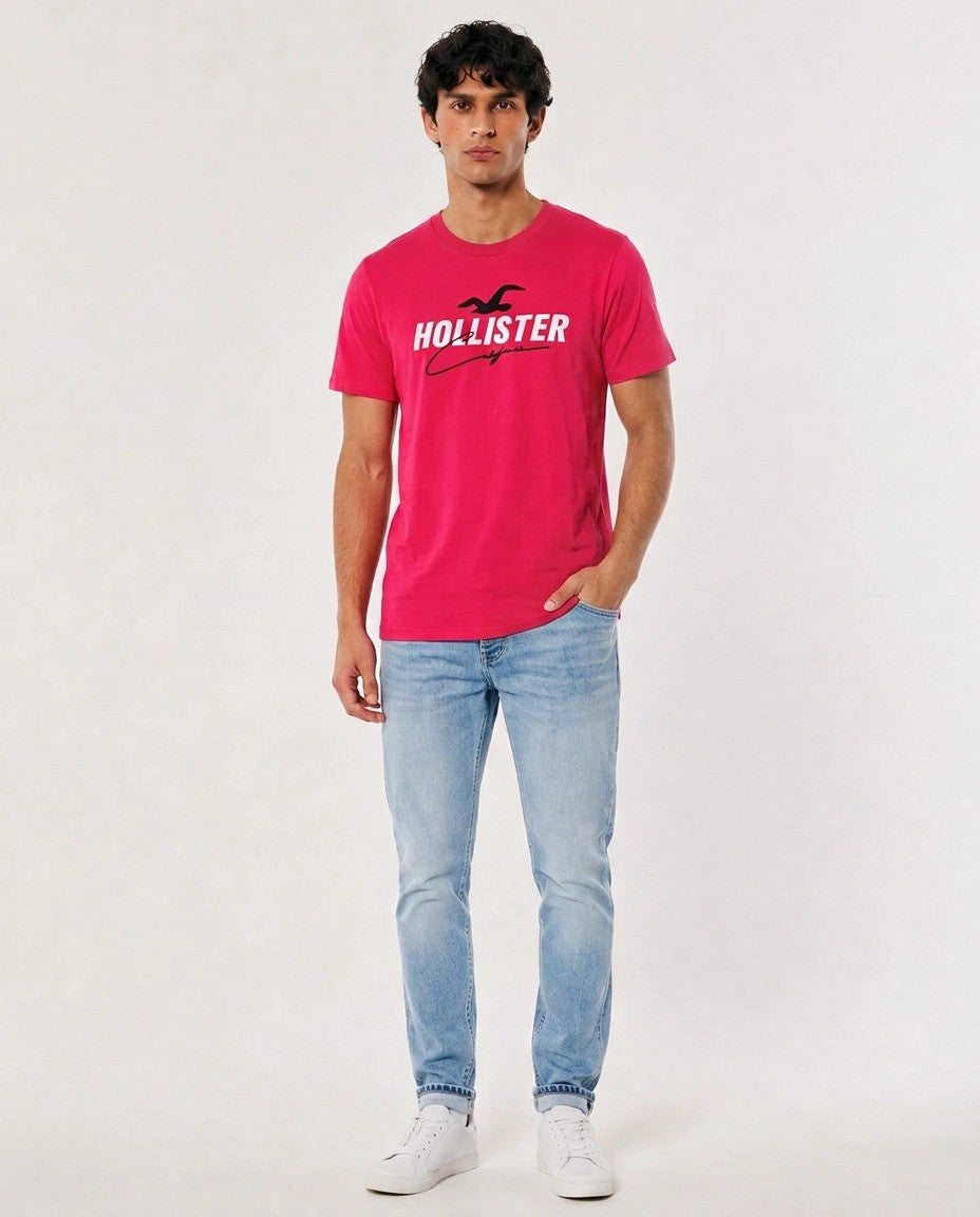 Hollister Graphic cotton Crew T-Shirt