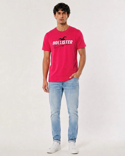 Hollister Graphic cotton Crew T-Shirt