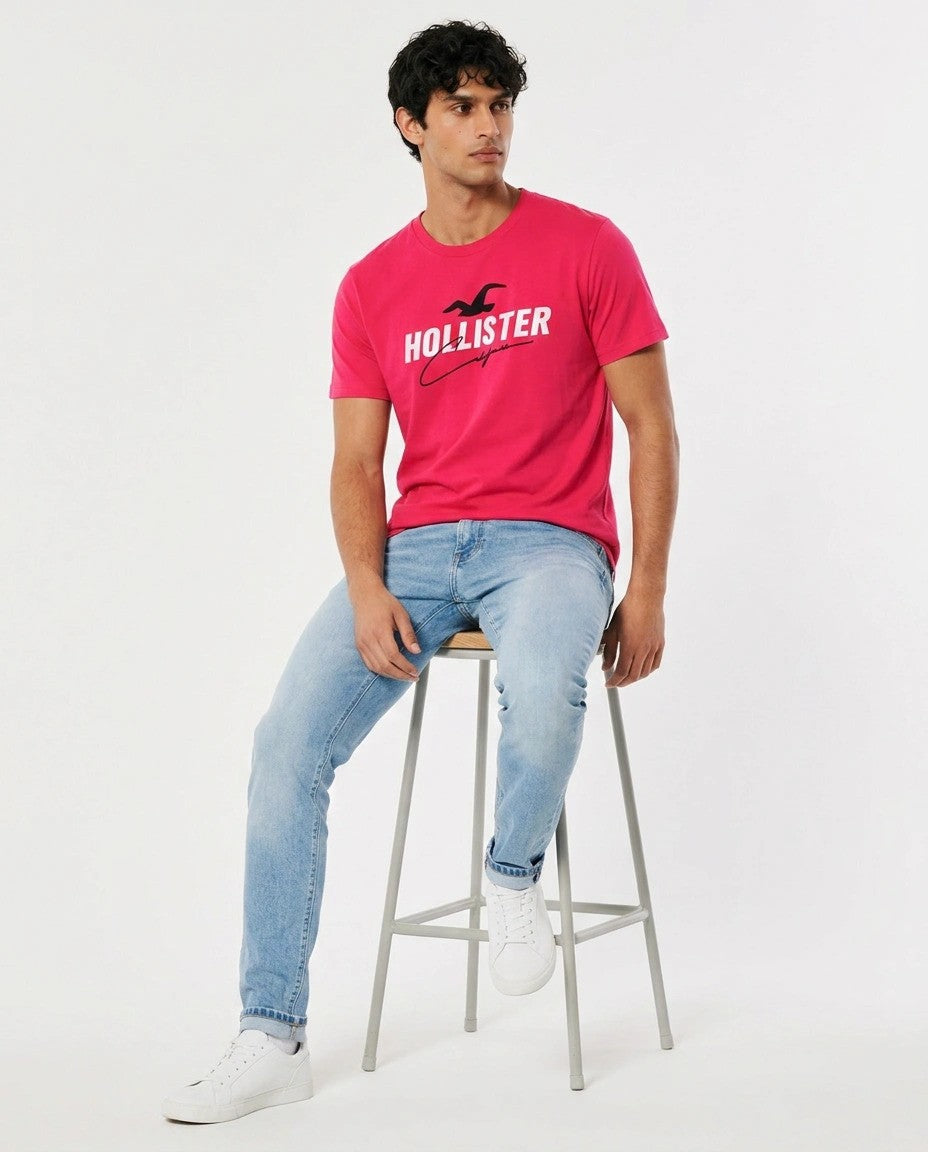 Hollister Graphic cotton Crew T-Shirt