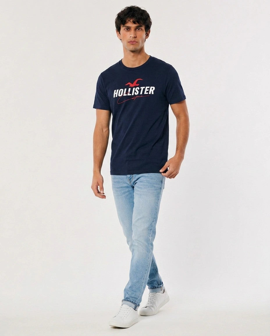 Hollister Graphic cotton Crew T-Shirt