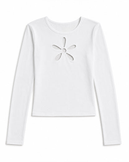 Hollister Flower cut-out t-shirt - White