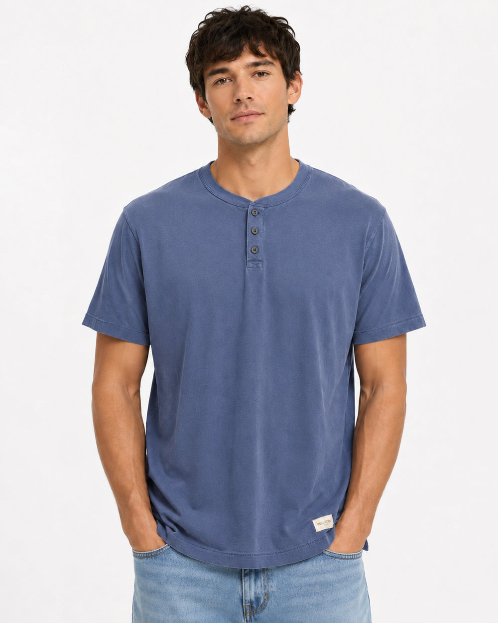 Hollister Henley basic T-shirt - Relaxed